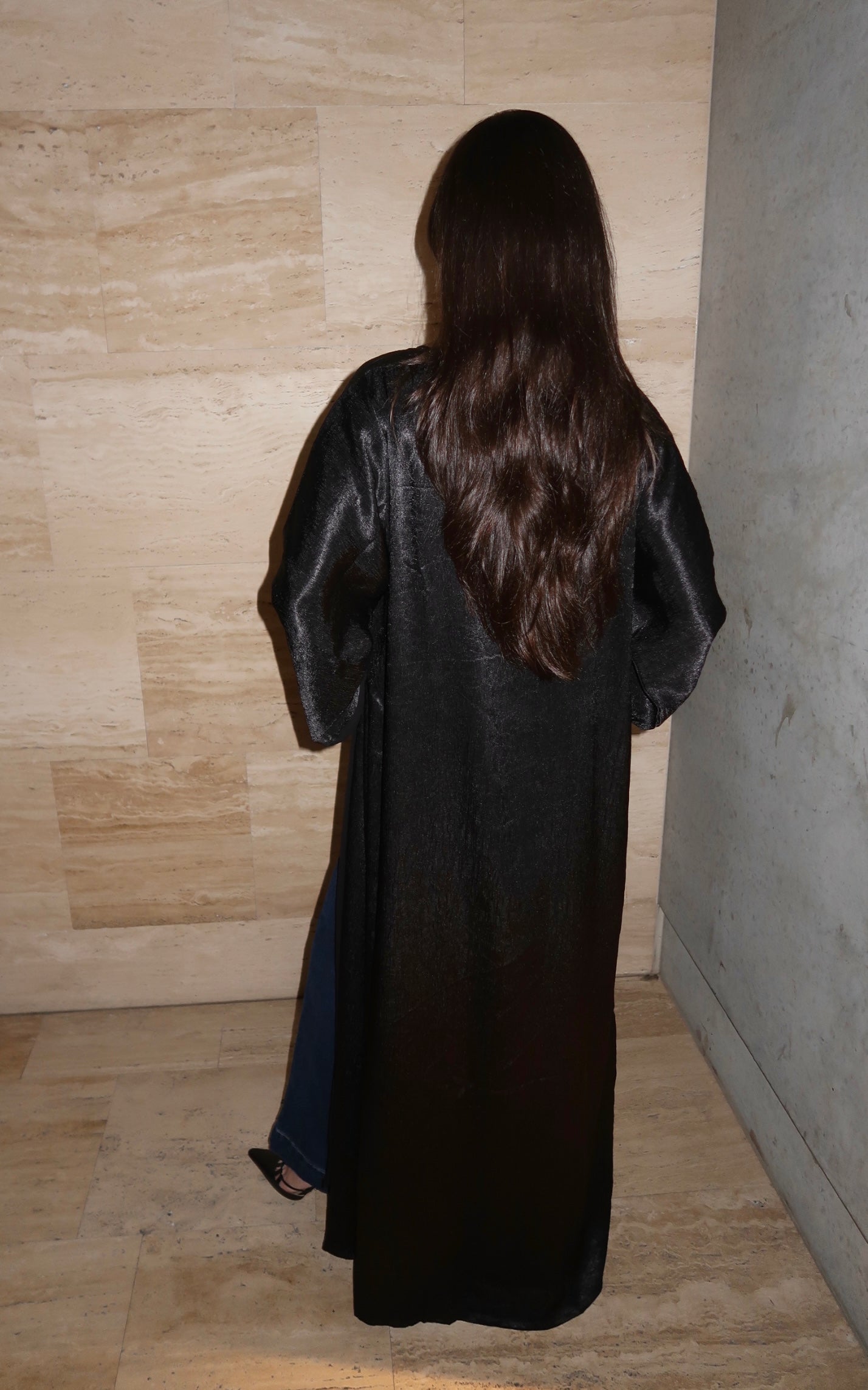 Black Satin Abaya